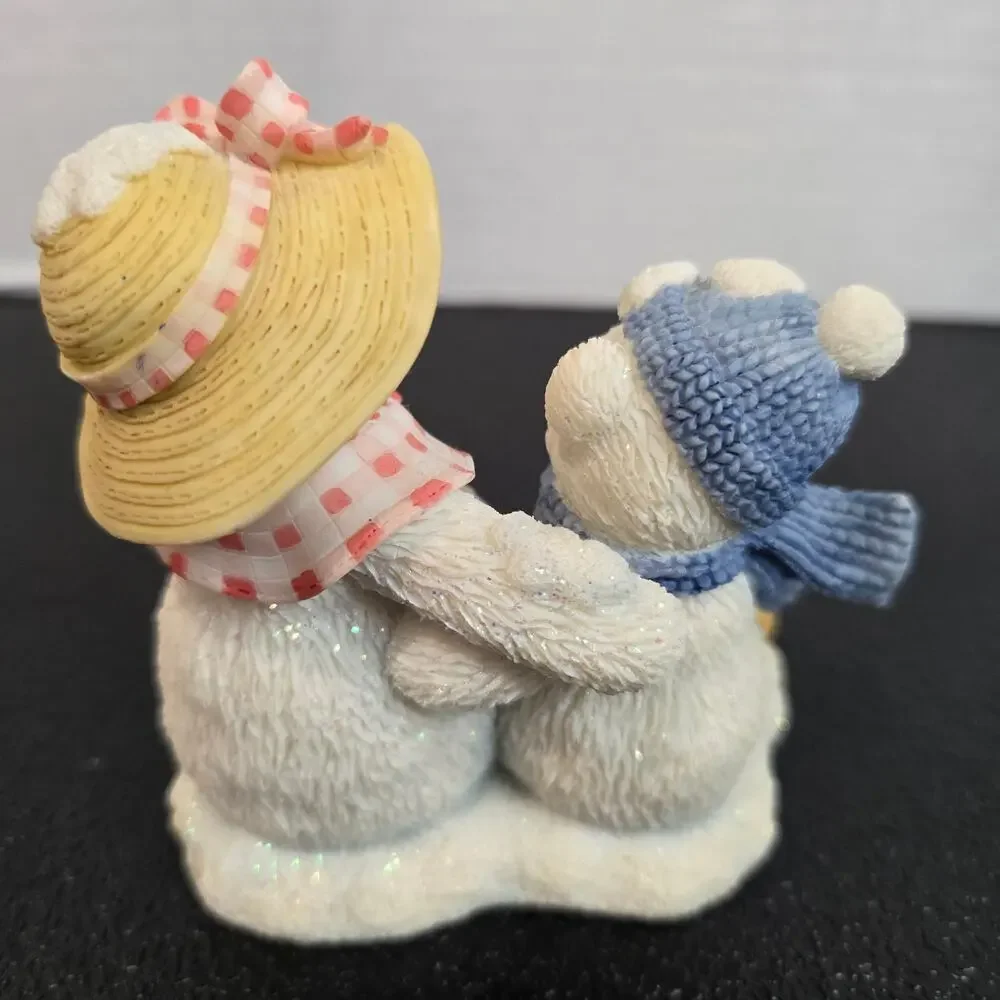 Vtg 2000 Cherished Teddies Frosty and Aurora Let It Snow Let It Snow Figurine - Picture 4 of 7